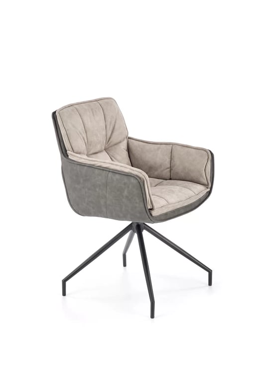 Scaun tapițat K523 gri / negru Židle k523 - Popelový / negru