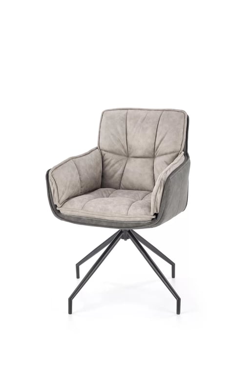 Scaun tapițat K523 gri / negru Židle k523 - Popelový / negru