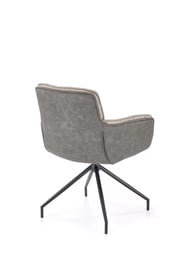 Scaun tapițat K523 gri / negru Židle k523 - Popelový / negru