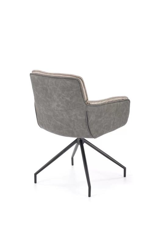 Scaun tapițat K523 gri / negru Židle k523 - Popelový / negru