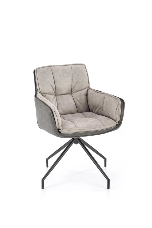 Scaun tapițat K523 gri / negru Židle k523 - Popelový / negru
