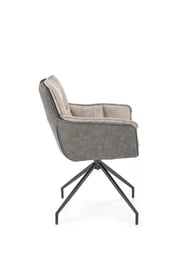 Scaun tapițat K523 gri / negru Židle k523 - Popelový / negru