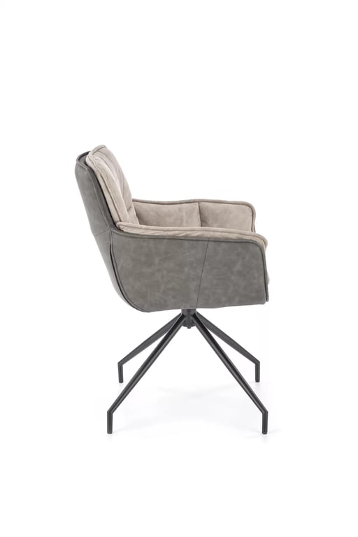 Scaun tapițat K523 gri / negru Židle k523 - Popelový / negru