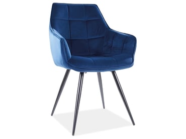Jedálenská stolička Lilia Velvet - granat / Bluvel 86 / čierny Nohy