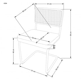 Scaun K504 gri / negru Židle ocelové cu scaun tapițat k504 - Popelový / negru