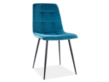 Čalouněná židle Mila Velvet - černá Bluvel 85 / černé nožky