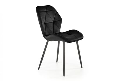Scaun tapițat Jasminio - catifea neagră Bluvel 19 scaune Tapițată Jasminio - negru welwet Bluvel 19