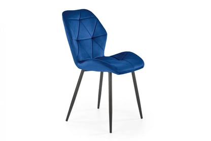Scaun tapițat Jasminio - catifea albastru regal Bluvel 86