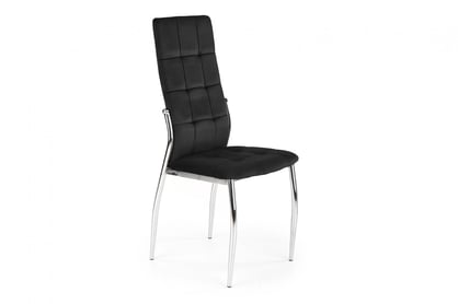 Scaun tapițat K416 - catifea neagră