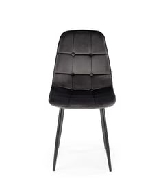 Scaun tapițat K417 - catifea neagră / picioare negre scaune Tapițată k417 - negru velvet