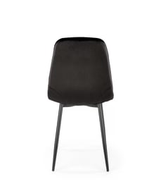 Scaun tapițat K417 - catifea neagră / picioare negre scaune Tapițată k417 - negru velvet
