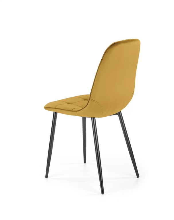 K417 kárpitozott szék - mustár bársony / fekete lábak  szék kárpitozott k417 - mustár velvet