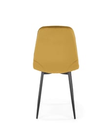K417 kárpitozott szék - mustár bársony / fekete lábak  szék kárpitozott k417 - mustár velvet