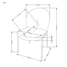 Scaun trapițat K507 - crem Scaun tapițat k507 - Krémový