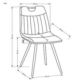 Scaun tapițat K521 - negru scaune Tapițată k521 - negru
