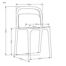 Scaune din plastic K490 Negru Židle z tworzywa sztucznego k490 - negru