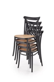 Scaun K512 negru/maro Židle z tworzywa sztucznego k512 - negru / Hnědý