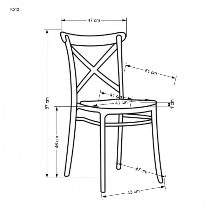 Scaun K512 negru/maro Židle z tworzywa sztucznego k512 - negru / Hnědý