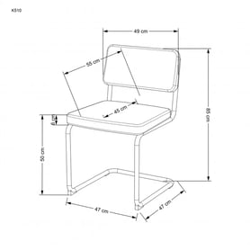 K510 szék mustársárga krzeszlo ocelové k510 - mustár