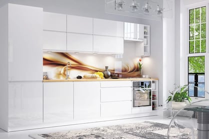 Set mobilier bucătărie Aspen 340 cm – alb lucios