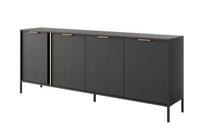 Komód négyajtos Interi 200 cm - antracyt