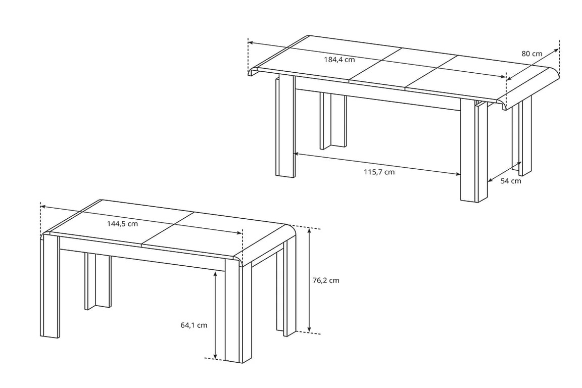 Jedálenský stôl Lisal 145 cm - dub sonoma stôl rozkladany Lisal 145 cm - Dub sonoma 