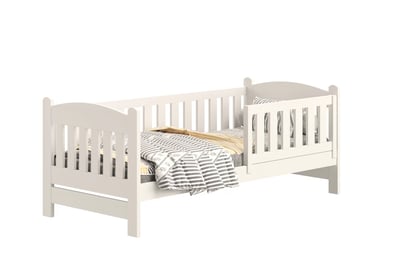 Detská posteľ Alvins so zásuvkami - 90x190 cm - biela Posteľ dzieciece Alvins 90x190 drevená so zásuvkami - Biely