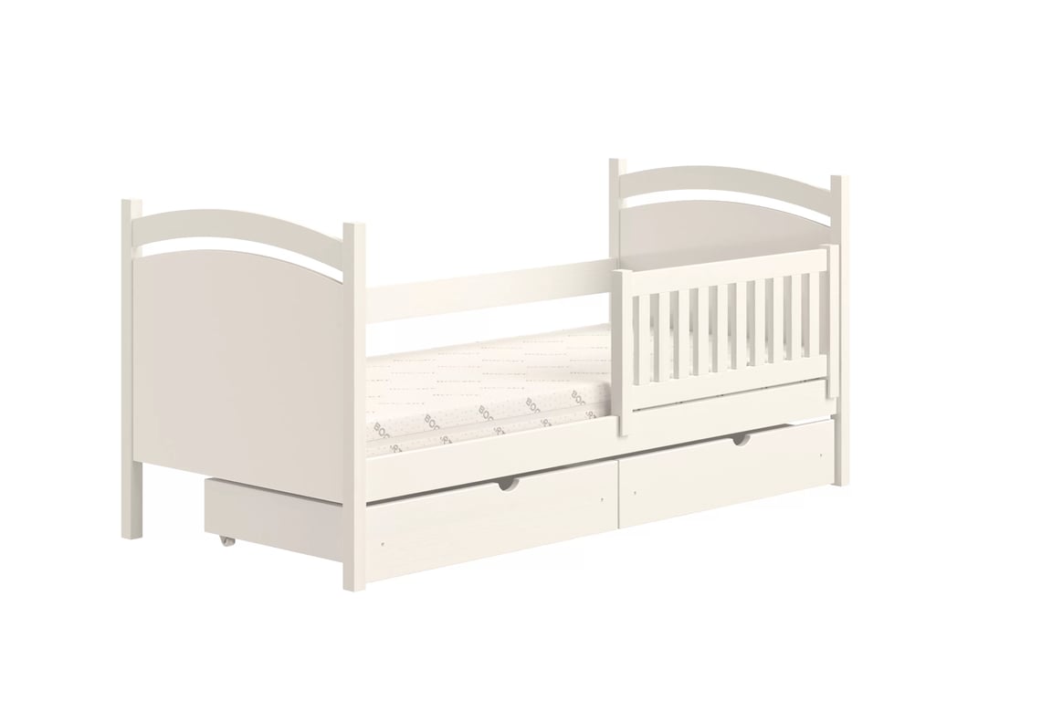 Detská posteľ s tabuľou Amely - biely, 80x190 Posteľ dzieciece Amely 80x190 z tablica suchoscieralna - Biely 