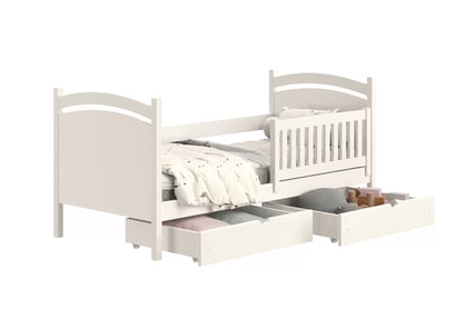 Detská posteľ s tabuľou Amely - biely, 80x190 Posteľ dzieciece Amely 80x190 z tablica suchoscieralna - Biely 