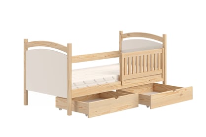 Detská posteľ s tabuľou Amely - Farba Borovica, rozmer 90x180