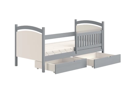 Amely gyerekágy, szárazon törölhető rajztáblával - szürke / 90x200