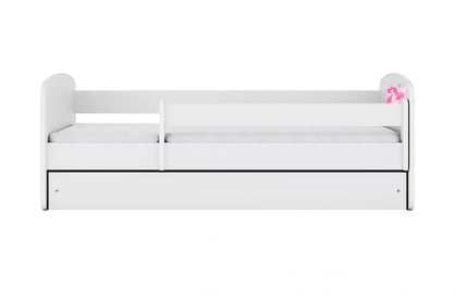 Pat copii Bonzo 70x140 cu sertar - alb / design zână Lozko dzieciece Bonzo 70x140 cm z szuflada - bialy / wrozka