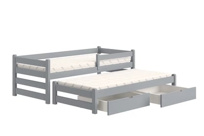 Alis alul kihúzható gyerekágy - szürke / 90x190