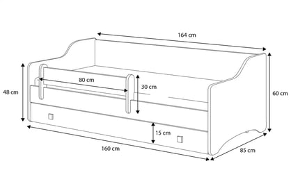 Detská posteľ jednolôžková Jeremy lozo detská