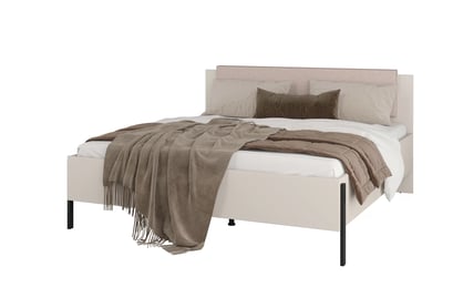 Jukon ágy 180x200 cm - kasmír / fekete lábak Lozko Jukon 180 x 200 - kasmír / fekete Lábak
