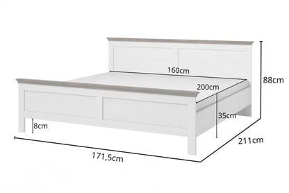 Manželská posteľ Evora 31 - abisko ash / dub lefkas - 160x200 cm Posteľ do  spálňa  Evora 31 - 160x200 - abisko ash / Dub Lefkas