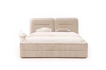 Pat tapițat Tulia II 140x200 cu ladă de depozitare Lozko pentru dormitor cu spațiu de depozitare Tulia II 140x200