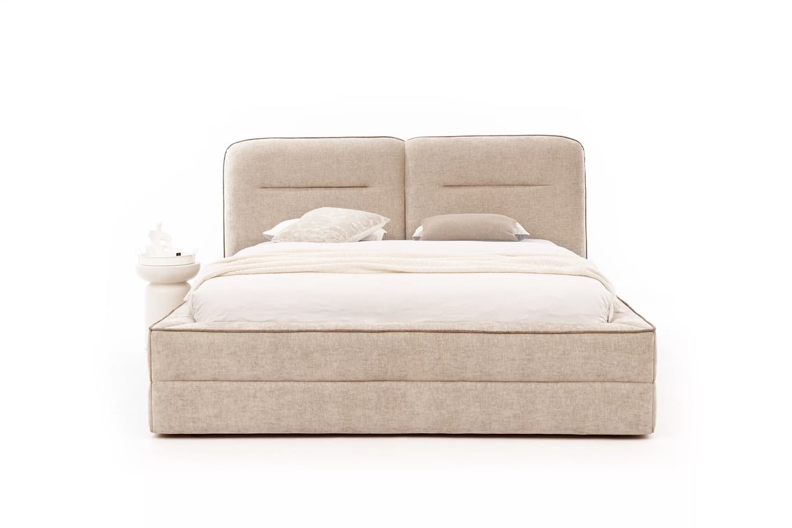 Pat tapițat Tulia II 140x200 cu ladă de depozitare Lozko pentru dormitor cu spațiu de depozitare Tulia II 140x200