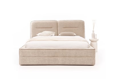 Pat tapițat Tulia II 140x200 cu ladă de depozitare Lozko pentru dormitor cu spațiu de depozitare Tulia II 140x200