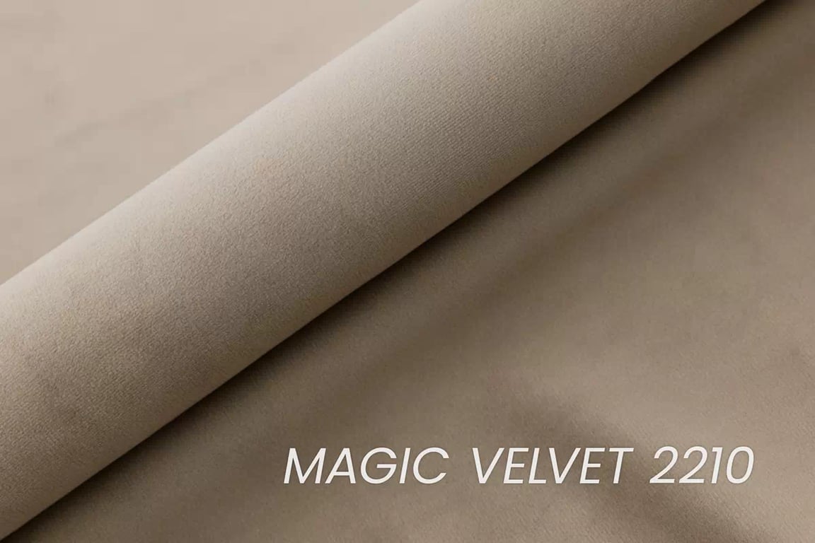 Postel čalouněné Misel 160x200 ze stelazem a úložným prostorem - béžová samet Magic Velvet 2210 / Nohy srebrne  Postel čalouněné Misel 160x200 ze stelazem a úložným prostorem - béžová samet Magic Velvet 2210 / Nohy srebrne 