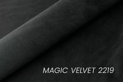 Postel čalouněné Misel 180x200 ze stelazem a úložným prostorem - černá samet Magic Velvet 2219 / Nohy černá  Postel čalouněné Misel 180x200 ze stelazem a úložným prostorem - černá samet Magic Velvet 2219 / Nohy černá 