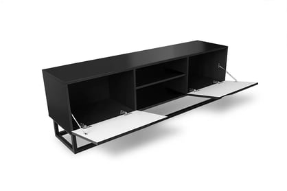Set mobilier pentru living Loftia I - negru mat / cadru negru Mebloscianka Loftia I - negru mat / negru stelaz