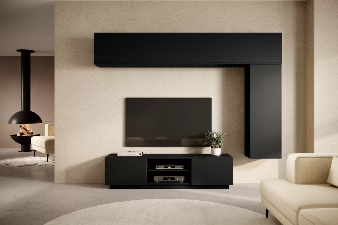 Set mobilier pentru living Loftia I - negru mat Mebloscianka Loftia I - negru mat
