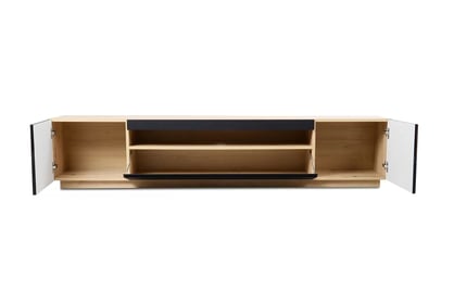 Set mobilier pentru living Loftia II - stejar artisan / negru mat Mebloscianka Loftia II - stejar artizanal / negru mat
