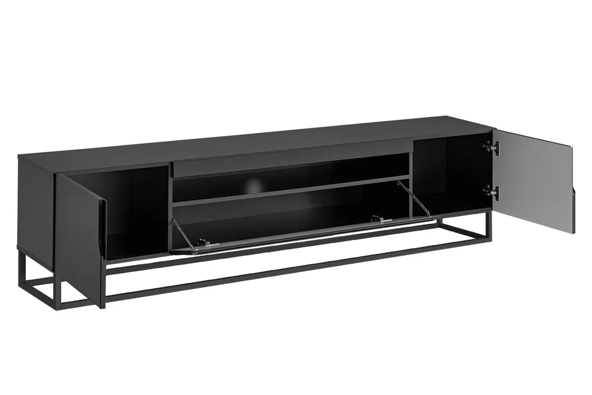 Set mobilier pentru living Loftia III - negru mat / cadru negru Mebloscianka Loftia III - negru mat / negru stelaz