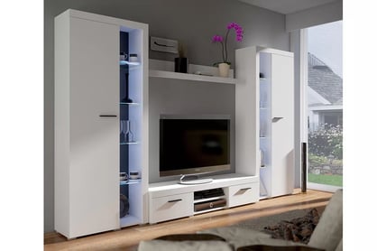 Perete de sufragerie Luiza XL - alb mat