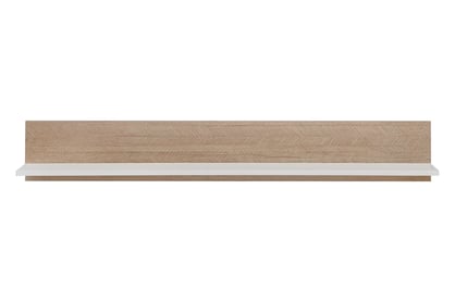 Poliță suspendată Miraza 130 cm - decor stejar scandi / alb