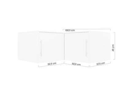 Extensie dulap colț Bali 109 cm - grafit Atașament do dulap naroznej Lutori 109 cm - grafit