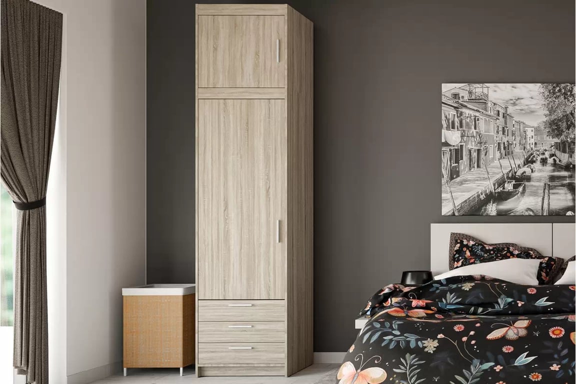 Supliment dulap Luiza 1D 60 cm - stejar sonoma Atașament do szafy Lena 1D - 60 cm - stejar sonoma