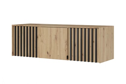 Suprapozabil pentru dulap Neria 155 cm - stejar artisan / negru